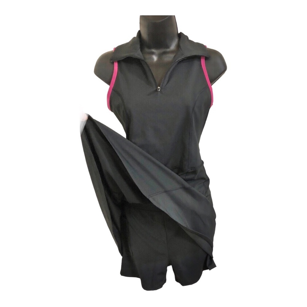 Sincerely Jules black & pink Tennis Golf‎ flounce hem Dress & shorts set size S